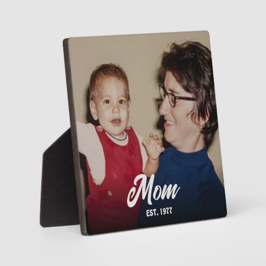Custom Mom Established Modern Script Fotoplaat (Voorkant)