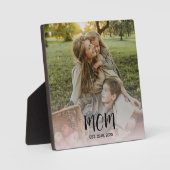 Custom Mom Established Modern Script Overlay Photo Fotoplaat (Voorkant)