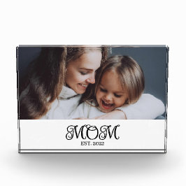 Custom Mom Established Modern Script Photo Block Fotoblokken