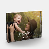 Custom Mom Established Modern Script Photo Fotoblokken (Links)