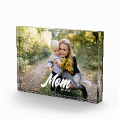 Custom Mom Established Modern Script Photo Fotoblokken (Rechts)