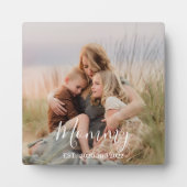 Custom Mom Established Modern Script Photo  Fotoplaat (Voorkant)