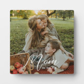Custom Mom Established Modern Script Photo Plaque (Devant)