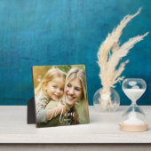 Custom Mom Established Modern Script Photo Plaque (Insitu)