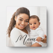 Custom Mom Established Modern Script Photo Plaque (Devant)