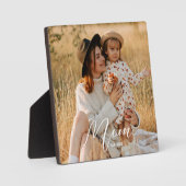Custom Mom Established Modern Script Photo Plaque Fotoplaat (Voorkant)