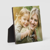 Custom Mom Established Modern Script Photo Plaque Fotoplaat (Voorkant)