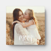 Custom Mom Established Modern Script Photo Plaque Fotoplaat (Voorkant)
