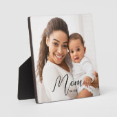 Custom Mom Established Modern Script Photo Plaque Fotoplaat (Voorkant)