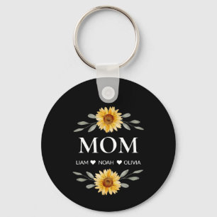 Custom Mom met Kinder namen Moederdag Gift Sleutelhanger