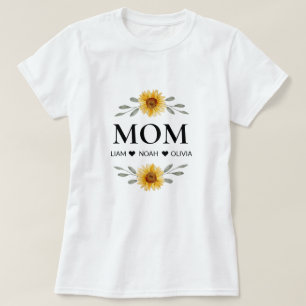 Custom Mom met Kinder namen Moederdag Gift T-shirt