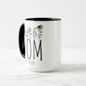 Custom Mom Mug, Floral Coffee Mug for New Moms (Devant gauche)