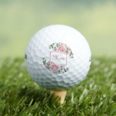 Custom Mom Roze Rozen Bloemen Golfballen (Insitu Shirt)