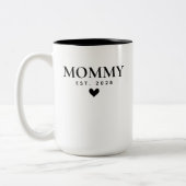 Custom Mommy & Daddy Mug Set Gift for Baby Shower (Gauche)