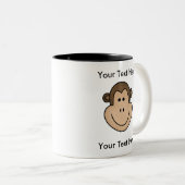Custom Monkey-Mok -  Tweekleurige Koffiemok (Voorkant rechts)