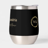 Custom Monogram Bedrijfsnaam Zwart Goud (Links)