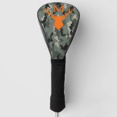 Custom Monogram Camo Deer Golfheadcover (Voorkant)