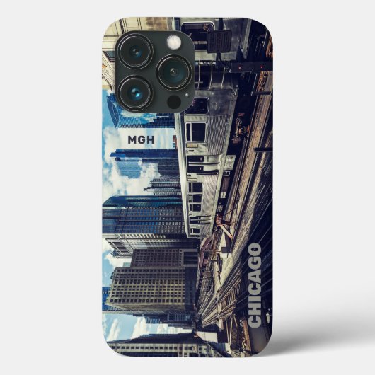 Custom Monogram Chicago USA Case-Mate iPhone Case (Achterkant)