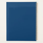 Custom Monogram Chinoiserie Blauw en Wit Planner (Achterkant)