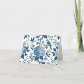 Custom Monogram Chinoiserie Chic, dank u Bedankkaart (Achterkant)