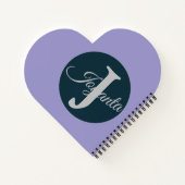 Custom  Monogram Elegant love Notitieboek (Achterkant)