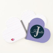 Custom  Monogram Elegant love Notitieboek (Binnen)