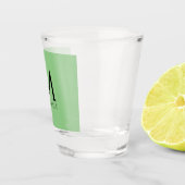 Custom Monogram Elegante Sjabloon Plain Trendy Shot Glas (Rechts)