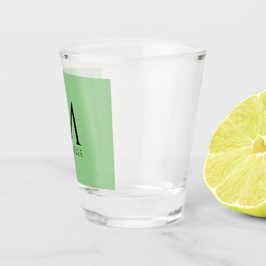 Custom Monogram Elegante Sjabloon Plain Trendy Shot Glas (Rechts)
