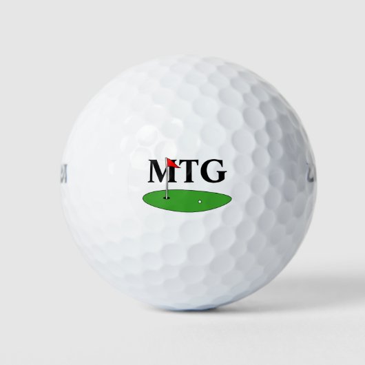 Custom monogram golfbal cadeau voor golfers golfballen (Voorkant)