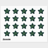 CUSTOM Monogram initiële Star sticker met bladeren (Vel)
