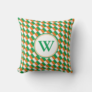 Custom Monogram IRELAND FLAG Patriotic Kussen