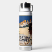 Custom Monogram Italy Skiing Waterfles (Achterkant)