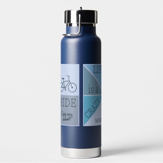 Custom Monogram Life is een Crazy Ride Waterfles (Rechts)