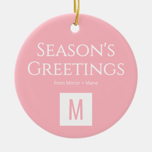 Custom Monogram Logo Ornament for Salons (Voorkant)