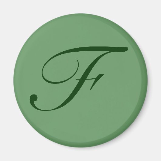 Custom Monogram Magnet Magneet (Voorkant)