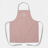 Custom monogram, modern blush roze schort (Voorkant)