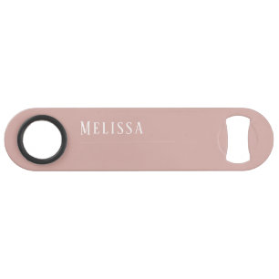 Custom monogram, modern blush roze speed flessenopener