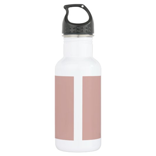 Custom monogram, modern blush roze waterfles (Achterkant)