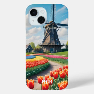 Custom Monogram Nederland Windmolen & Tulpen