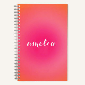 Custom Monogram Notebook – Serif Name With Aura Notitieboek