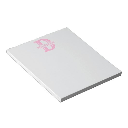Custom Monogram Notepad - Create Your Own Sticky Notitieblok (Schuin)