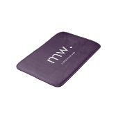 Custom Monogram Pastel Elegant Stijlvol Modern Badmat (Gekanteld)