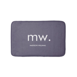 Custom Monogram Pastel Elegant Stijlvol Modern Badmat