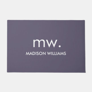 Custom Monogram Pastel Elegant Stijlvol Modern Deurmat