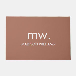 Custom Monogram Pastel Elegant Stijlvol Modern Deurmat
