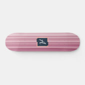 Custom Monogram Pink Gradient Vertical Skateboard (Horz)