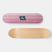 Custom Monogram Pink Gradient Vertical Skateboard (Horz)
