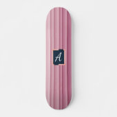 Custom Monogram Pink Gradient Vertical Skateboard (Devant)