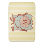 Custom Monogram Retro Coastal Seashell Badmat (Voorkant Verticaal)