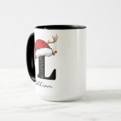 Custom Monogram Santa Claus Mug Gift for Friends Mok (Voorkant links)
